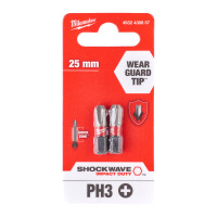 Біта SHOCKWAVE , PH3, 25мм, (2шт) (заміна на 4932500354) ACC MILWAUKEE 4932430857