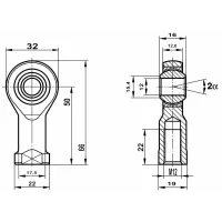 Шарнирная головка П-GIRSW-12-RR FLURO Fluro