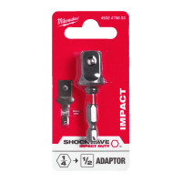 Перехідник ударний ShW , з 1/4'' Hex на 1/2'' квадратний хвостовик ACC MILWAUKEE 4932478803
