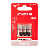 Біта SHOCKWAVE , TX45, 25мм, (3шт) ACC MILWAUKEE 4932500394