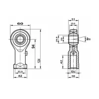 Шарнирная головка П-GILS-25 FLURO Fluro