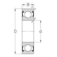 Підшипник кульковий радіальний П-62303-2RSR NKE