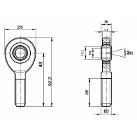 Шарнирная головка П-EAL-10-DNIRO FLURO Fluro