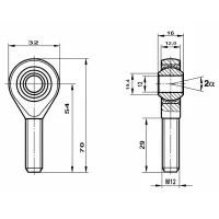 Шарнирная головка П-GASW-12 FLURO Fluro