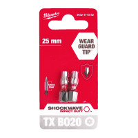Біта SHOCKWAVE , TX BO20, 25мм, (2шт) (заміна на 4932500374) ACC MILWAUKEE 4932471582