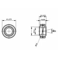 Радіальний сферичний підшипник ковзання П-GE-25-ZO2RSSR25ZO2RSGEZ25ES2RS FLURO Fluro
