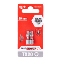 Біта SHOCKWAVE , TX20, 25мм, (2шт) ACC MILWAUKEE 4932430874