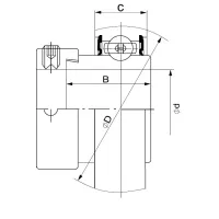Корпусной подшипник П-YET-205-AEL205 KG