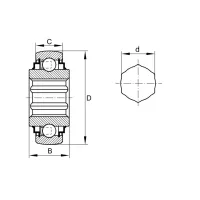 Підшипник JD JD9457 INA 207KRRB AH09 (SK102-207-KRRB AH10)