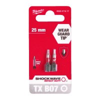 Біта SHOCKWAVE , TX BO7, 25мм, (2шт) ACC MILWAUKEE 4932471577