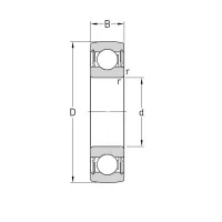 Підшипник 50309 ( 2RS1) SKF 45х100х25 зовнішня об. сферична TIMKEN 1726309
