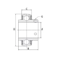 Корпусной подшипник П-UC-207-SS PTI