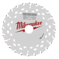 Диск пиляльний по дереву PFTE , діаметр 190х30х1,8мм, 24 зуб. ACC MILWAUKEE 4932498976