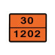 Табличка небезпечних вантажів Дизель 30-1202 400х300 мм TWY012