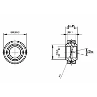 Радіальний сферичний підшипник ковзання П-GE-50-ZO2RSSR50ZO2RSGEZ50ES2RS FLURO Fluro